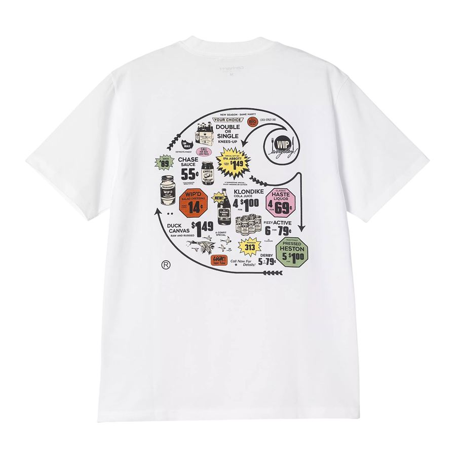 S/S Catalogue C Logo T-Shirt manica corta da uomo Carhartt WIP | I03476102XX